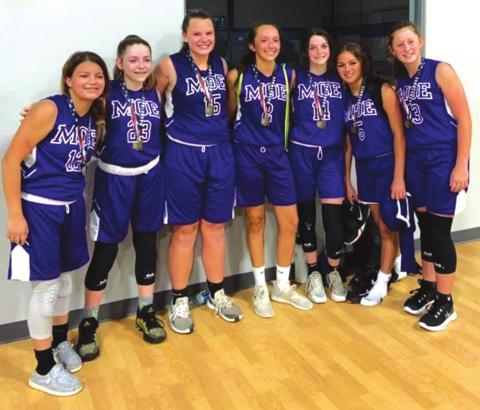 Team members include, left to right: Aaliyah Patino, Amber Bridges, Henlee Wagner, Cinzlea Stanton, Addison Massingill, Ema Argote, and Kate Lengefeld.