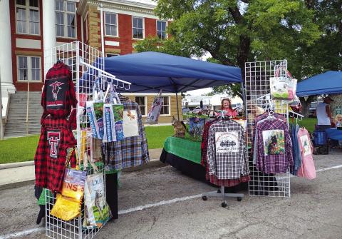 Elizabeth Caddel traveled from Brady to set up for the Pecan Capital Trade Day last Saturday. Photo by Djuana Payton