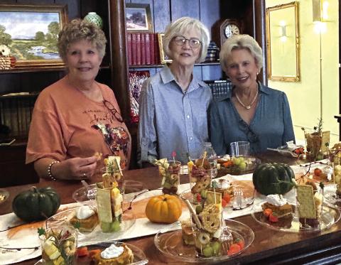 Stephanie Huff, Rhonda Killion, and Cydney Pearce were hostesses for the October meeting of the Pierian Club.