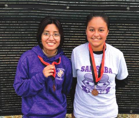 Karol Guerrero and Evelyn Davila won 3rd Place in Llano’s JV Tournament.