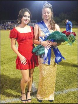 Cherokee - former homecoming queen Brissa Baugh with the 2022 homecoming queen, Skylar Harris