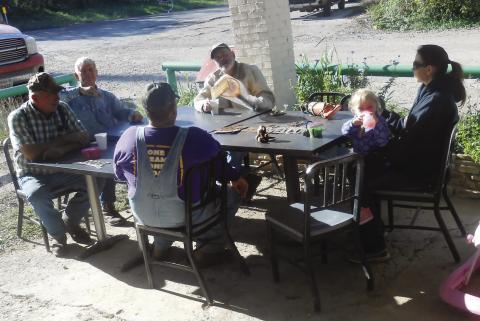 BACK IN THE DAY Dickie Eckhoff, RJ Henniger, Jim Boering, Tommy Teeney, Brandie Harris (me), and River Harris. 2012