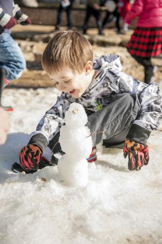 Building a snowman is just one of the “cool” activities kids will discover at The Science Mill in during Snow Day, an annual STEM event at the hands-on museum in Johnson City, Texas.
