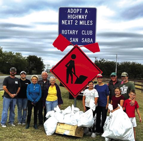 Rotary volunteers helped with highway cleanup at the KSSB October 19th "Fall Sweep."
