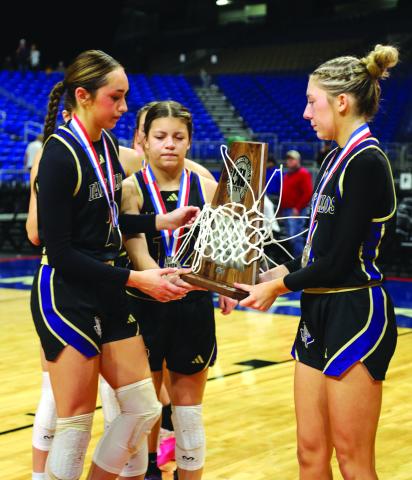 Lady Dillo Seniors: Cinzlea Stanton, Aaliyah Patino, and Olivia Sebastain. The San Saba Lady Dillos had a phenominal season which culminated in making it all the way to the State Championship last week! Photo by Kayti Lackey