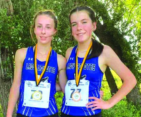 Sophomore Riley Eckert - 1st Place - 13:37.9 - left Freshman Landry Brown - 4th place - 14:29.5 - right Courtesy of Richland Springs School Page/Facebook