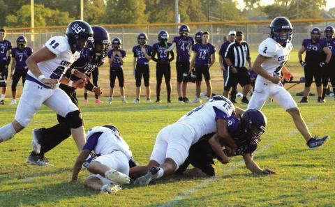Shawn Wall (#19) with the tackle in last week's game against the Royals